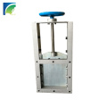 Cast Steel Wheel Manual control Square Flanged Slide plate Gate Valve For Dust Collector